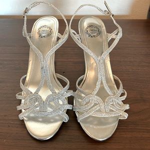 I. Miller Silver heels. 3.5 inches